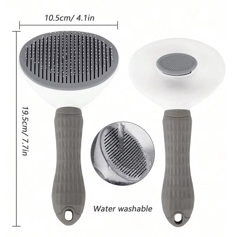 Self Cleaning Pet Grooming Brush – Cat & Dog Hair Remover