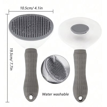 Self Cleaning Pet Grooming Brush – Cat & Dog Hair Remover