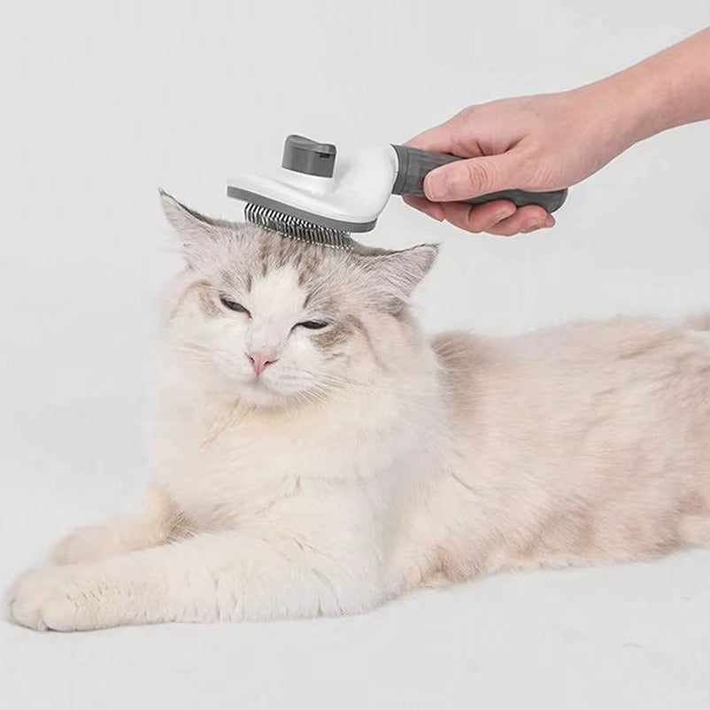 Self Cleaning Pet Grooming Brush – Cat & Dog Hair Remover