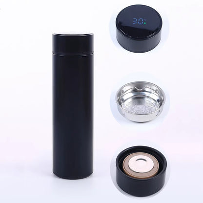 Smart LED Temperature Display Water Bottle – 500ML Stainless Steel Insulated Flask